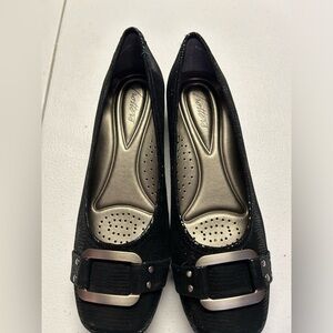 Sizzle Patent Suede Lizard Printed Leather Ballet Flats